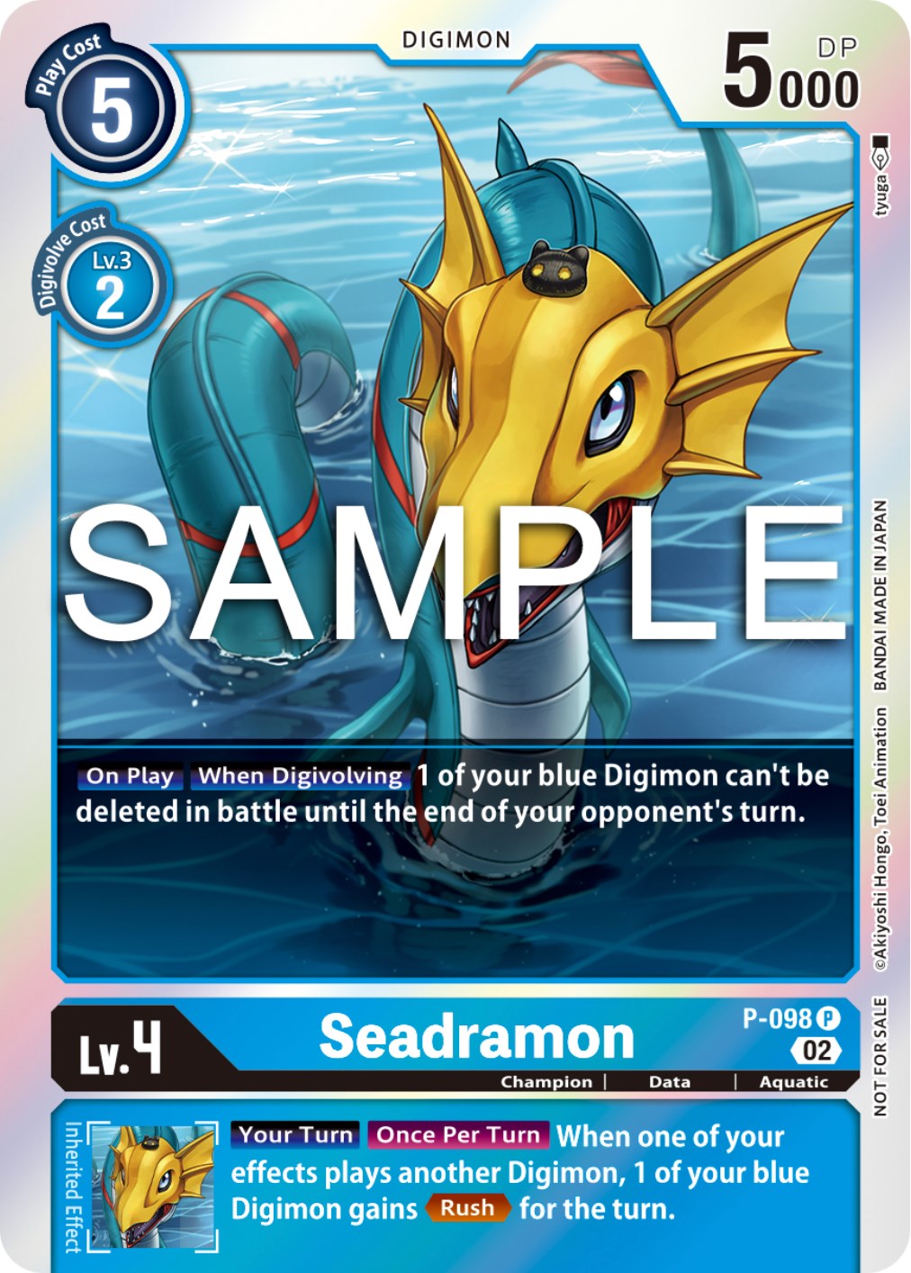 Seadramon - P-098 (Limited Card Pack Ver.2) [P-098] [Digimon Promotion Cards] Foil