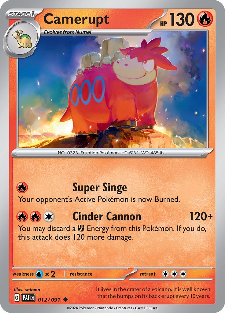 Camerupt [12/091] - (Paldean Fates) Reverse Holofoil