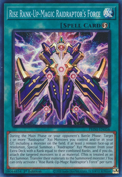 Rise Rank-Up-Magic Raidraptor's Force [PHNI-EN056] - (Super Rare) 1st Edition