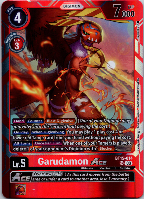 Garudamon Ace [BT15-014] [Exceed Apocalypse] Foil