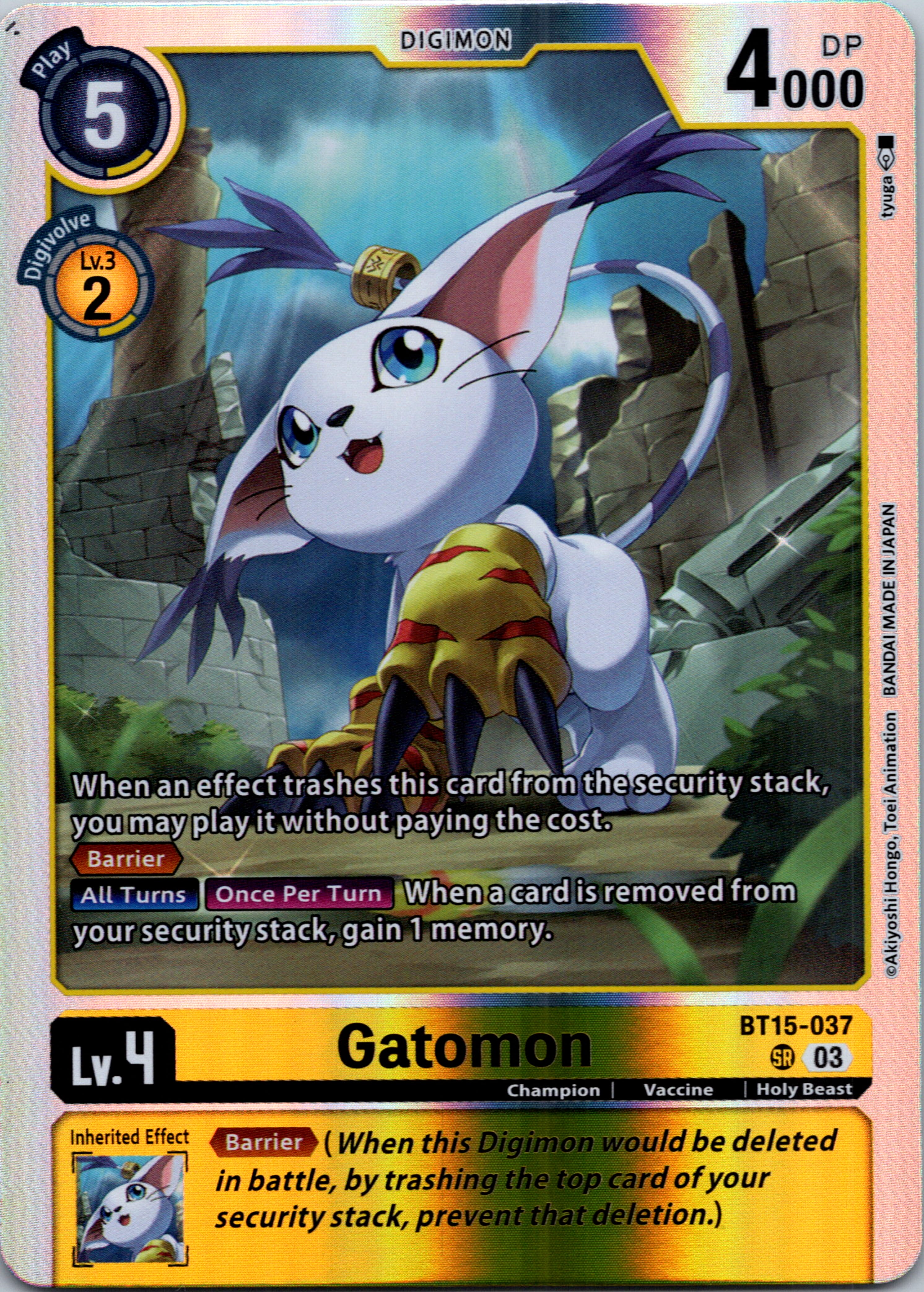 Gatomon [BT15-037] [Exceed Apocalypse] Foil