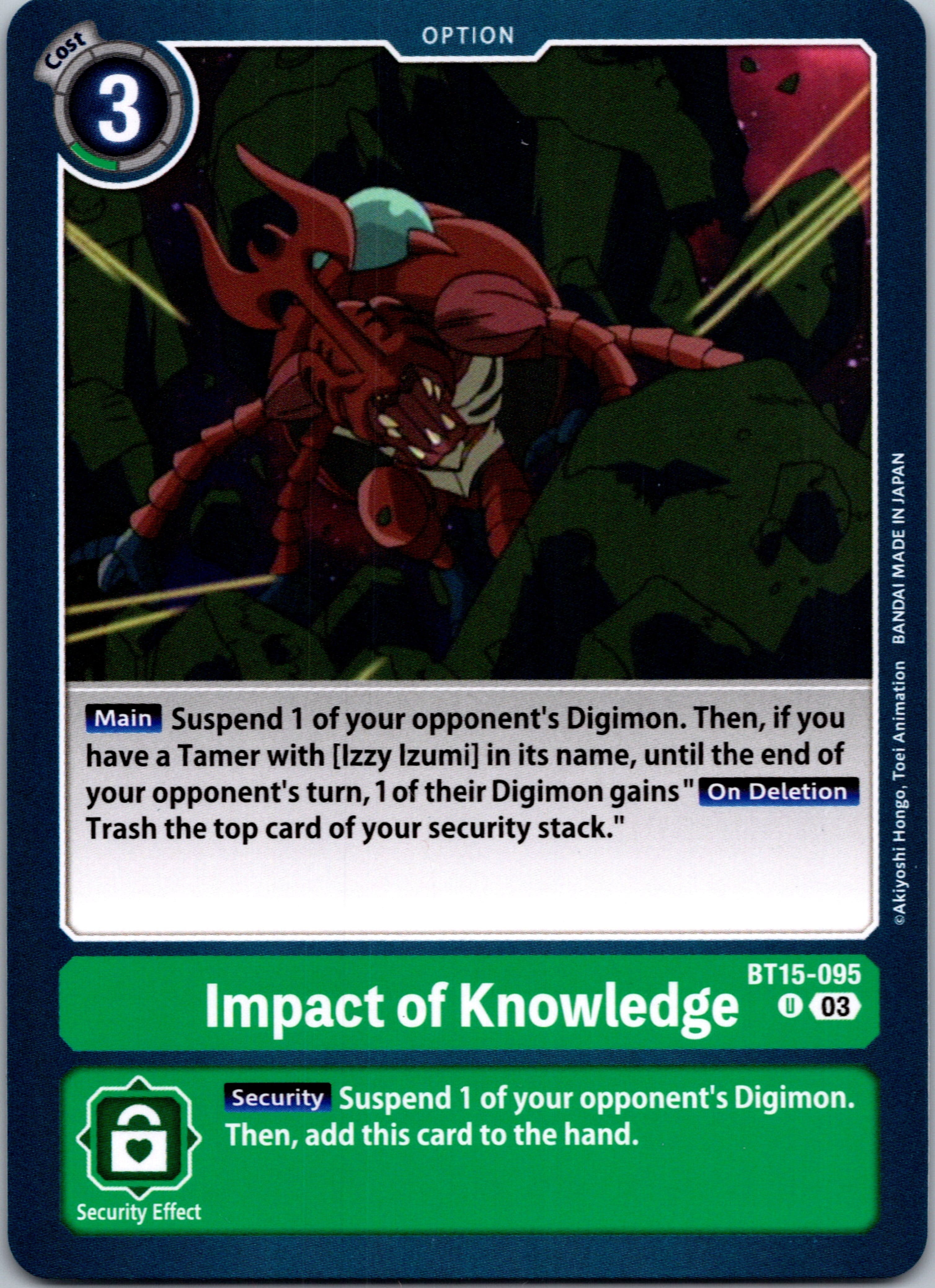 Impact of Knowledge [BT15-095] [Exceed Apocalypse] Normal