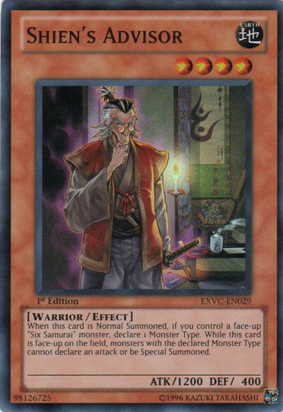 Shien's Advisor [EXVC-EN029] Super Rare - Duel Kingdom