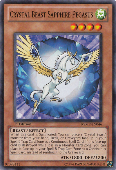 Crystal Beast Sapphire Pegasus [RYMP-EN046] Common - Duel Kingdom