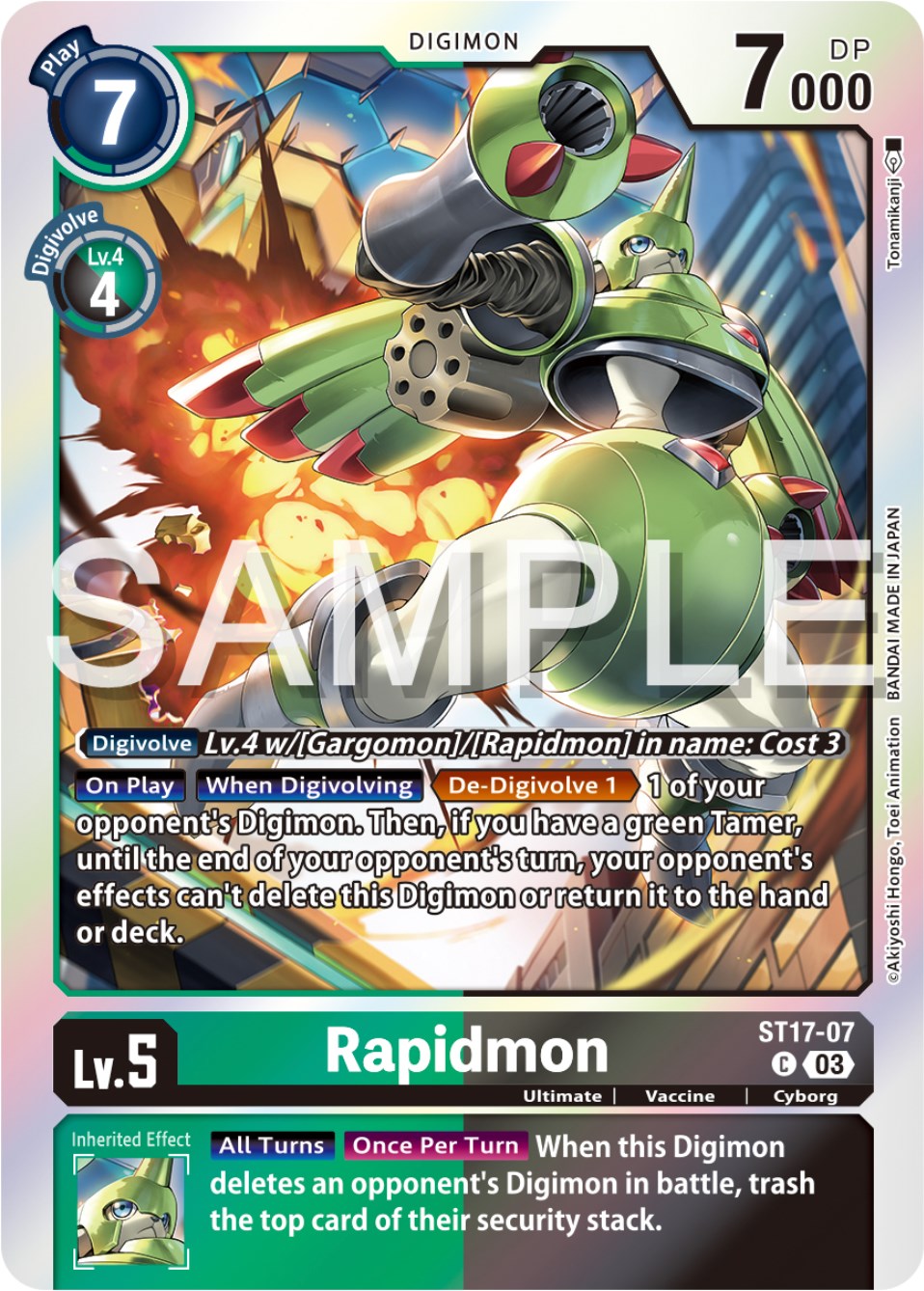 Rapidmon - ST17-07 [ST17-07] [Starter Deck 17: Double Typhoon Advanced Deck Set] Foil