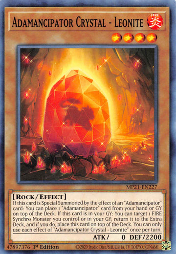 Adamancipator Crystal - Leonite [MP21-EN227] Common - Duel Kingdom