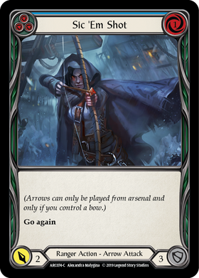Sic 'Em Shot (Blue) [ARC074-C] 1st Edition Rainbow Foil - Duel Kingdom