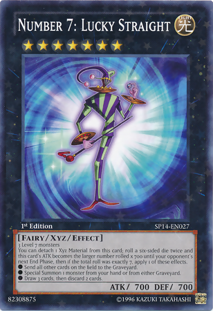 Number 7: Lucky Straight [SP14-EN027] Starfoil Rare - Duel Kingdom