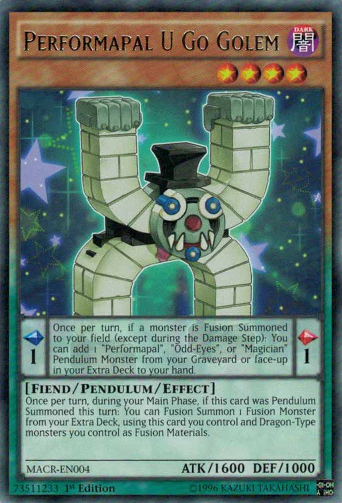 Performapal U Go Golem [MACR-EN004] Rare - Duel Kingdom