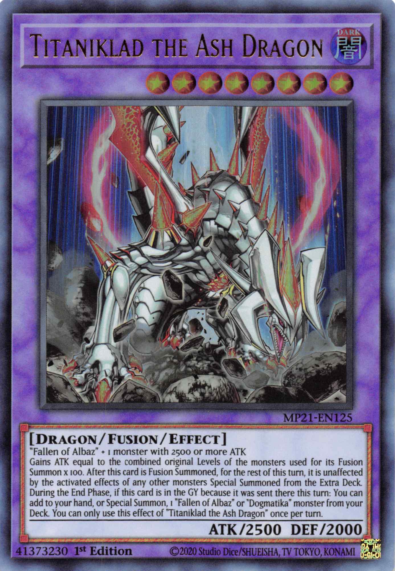 Titaniklad the Ash Dragon [MP21-EN125] Ultra Rare - Duel Kingdom