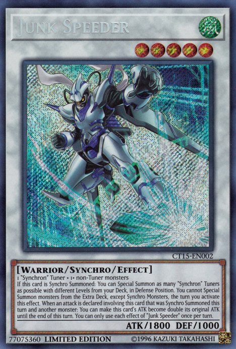 Junk Speeder [CT15-EN002] Secret Rare - Duel Kingdom