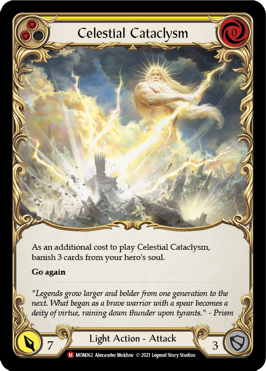 Celestial Cataclysm (Rainbow Foil) [MON062-RF] 1st Edition Rainbow Foil - Duel Kingdom