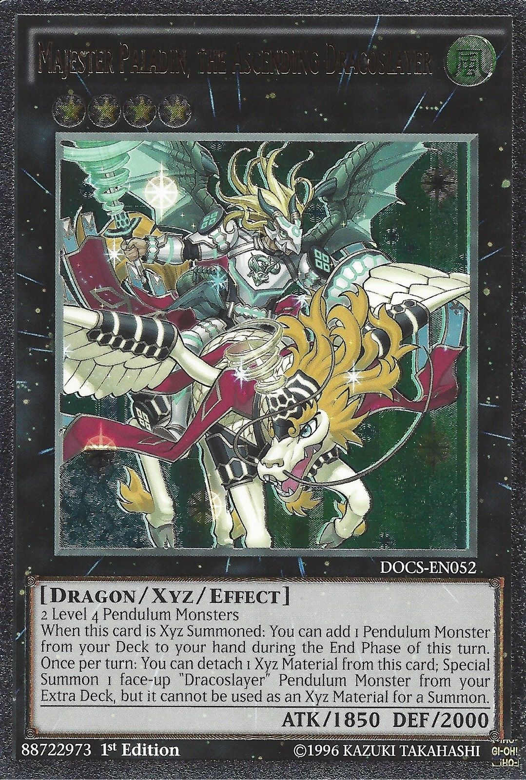 Majester Paladin, the Ascending Dracoslayer (UTR) [DOCS-EN052] Ultimate Rare - Duel Kingdom