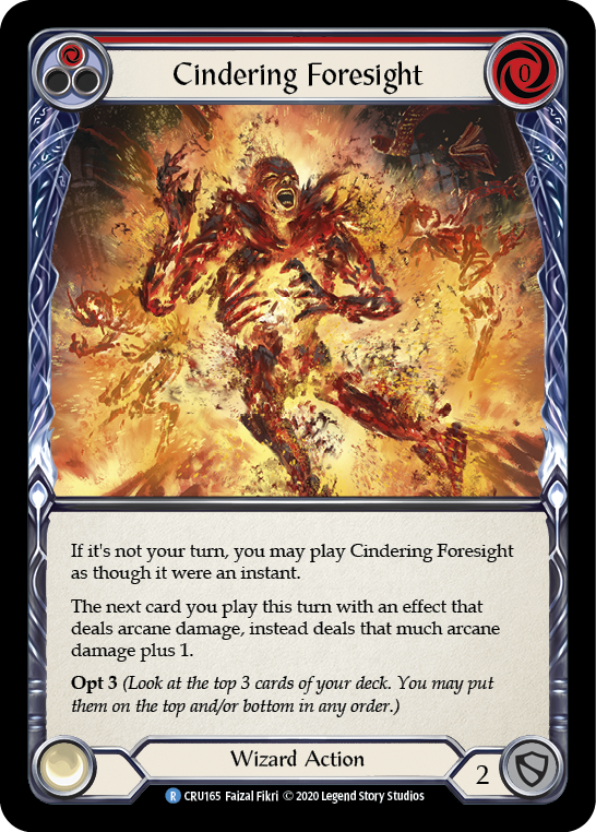 Cindering Foresight (Red) [CRU165] 1st Edition Normal - Duel Kingdom