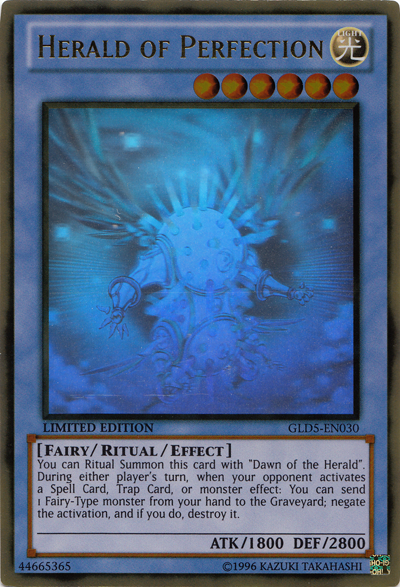 Herald of Perfection [GLD5-EN030] Ghost/Gold Rare - Duel Kingdom