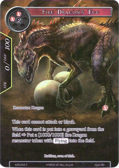 Fire Dragon's Egg (Full Art) (ACN-043) [Ancient Nights]