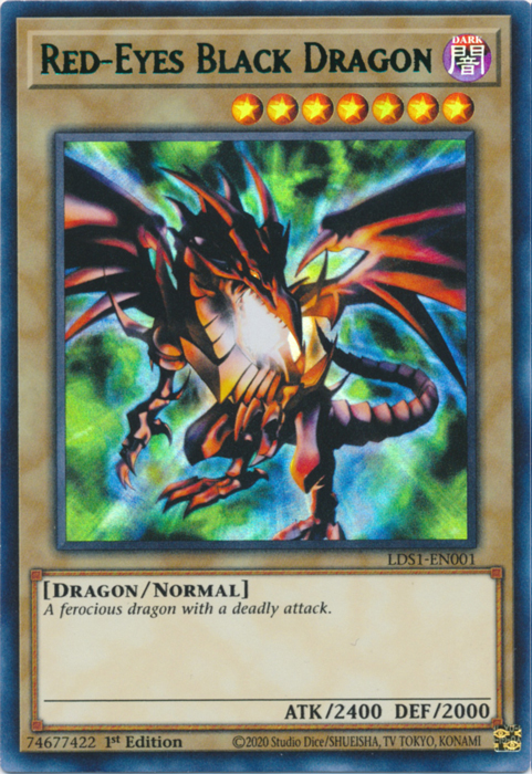 Red-Eyes Black Dragon (Green) [LDS1-EN001] Ultra Rare - Duel Kingdom