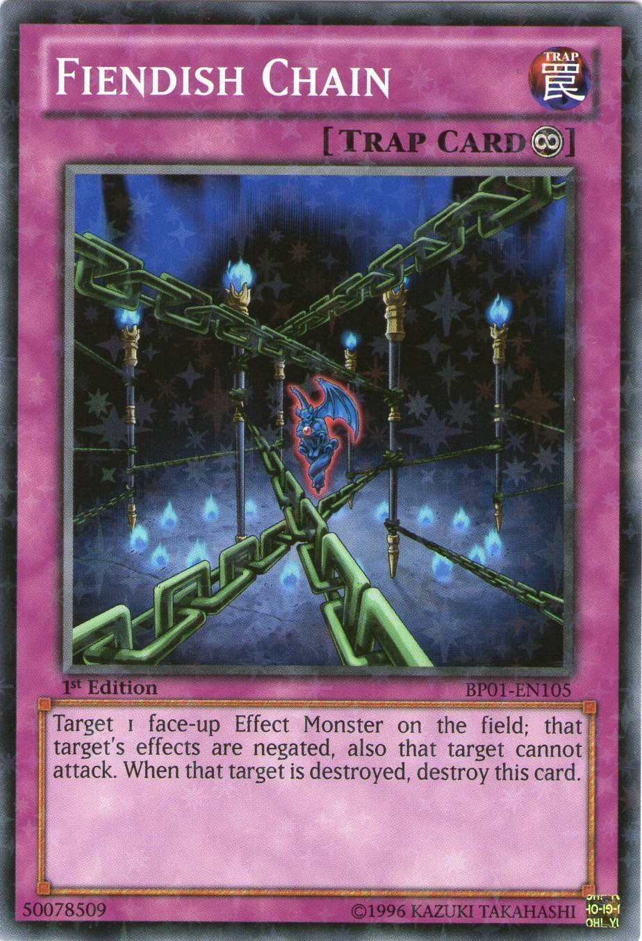 Fiendish Chain [BP01-EN105] Starfoil Rare - Duel Kingdom