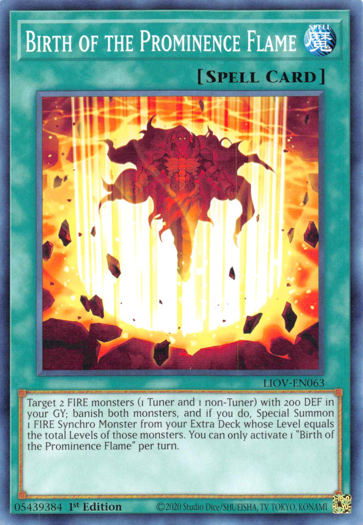 Birth of the Prominence Flame [LIOV-EN063] Common - Duel Kingdom
