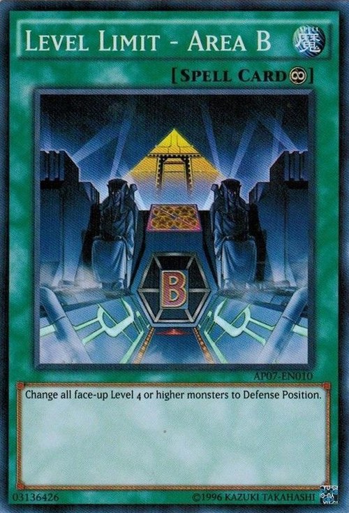 Level Limit - Area B [AP07-EN010] Super Rare - Duel Kingdom