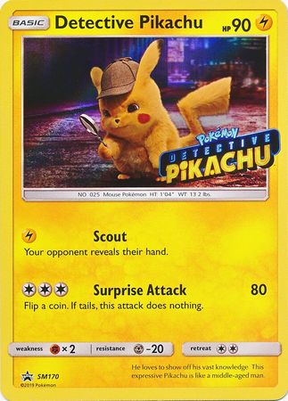 Detective Pikachu (Detective Pikachu Stamped) (SM170) [Sun & Moon: Black Star Promos] - Duel Kingdom