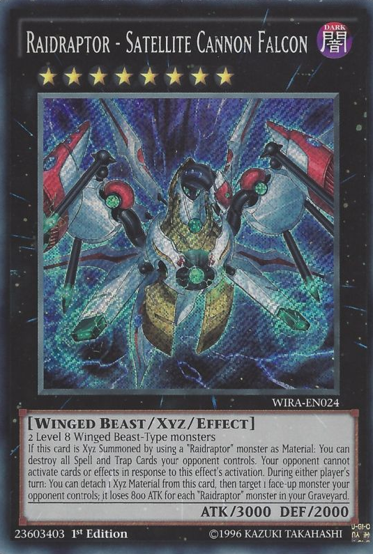 Raidraptor - Satellite Cannon Falcon [WIRA-EN024] Secret Rare - Duel Kingdom