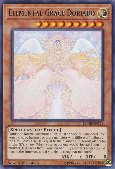 Elemental Grace Doriado [MP18-EN128] Rare - Duel Kingdom