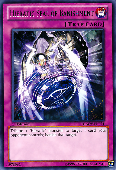 Hieratic Seal of Banishment [GAOV-EN071] Rare - Duel Kingdom