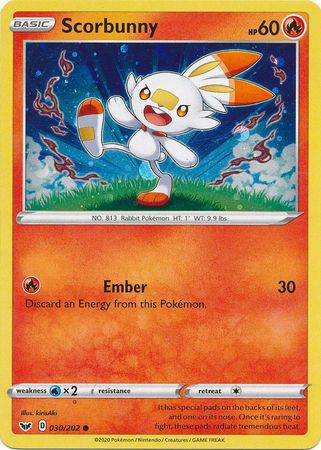 Scorbunny (030/202) (Cosmos Holo) [Sword & Shield: Base Set] - Duel Kingdom