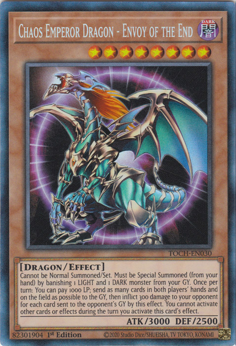Chaos Emperor Dragon - Envoy of the End [TOCH-EN030] Collector's Rare - Duel Kingdom