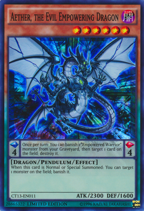 Aether, the Evil Empowering Dragon [CT13-EN011] Super Rare - Duel Kingdom