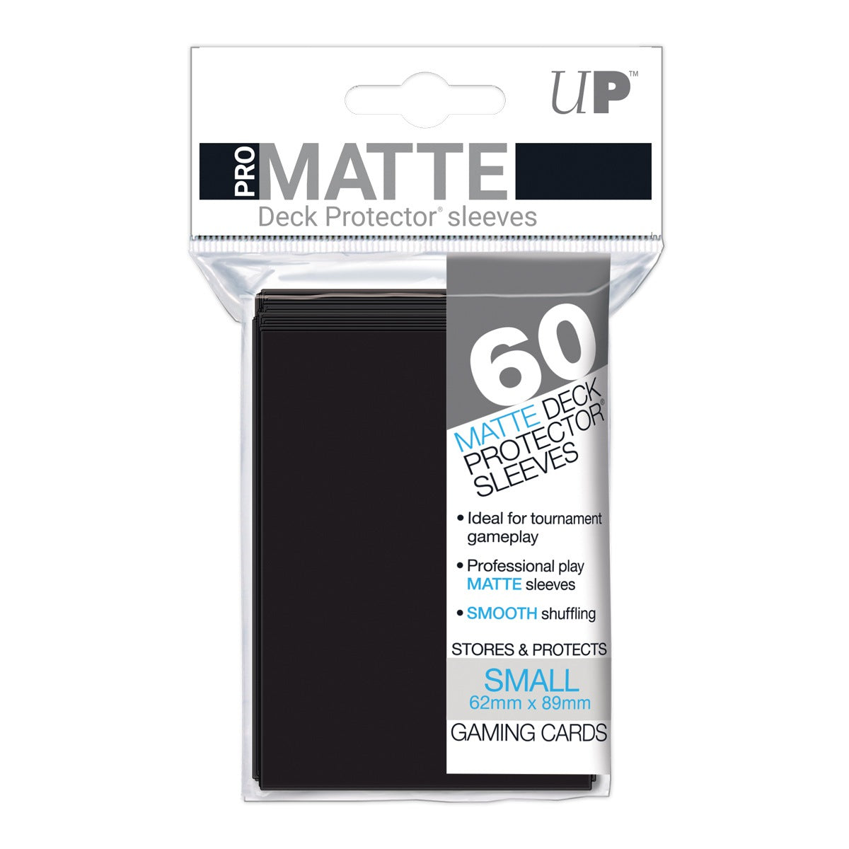 60ct Pro-Matte Black Small Deck Protectors - Duel Kingdom