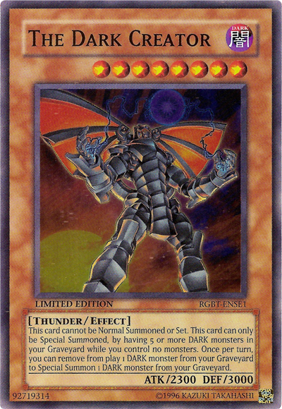 The Dark Creator [RGBT-ENSE1] Super Rare - Duel Kingdom