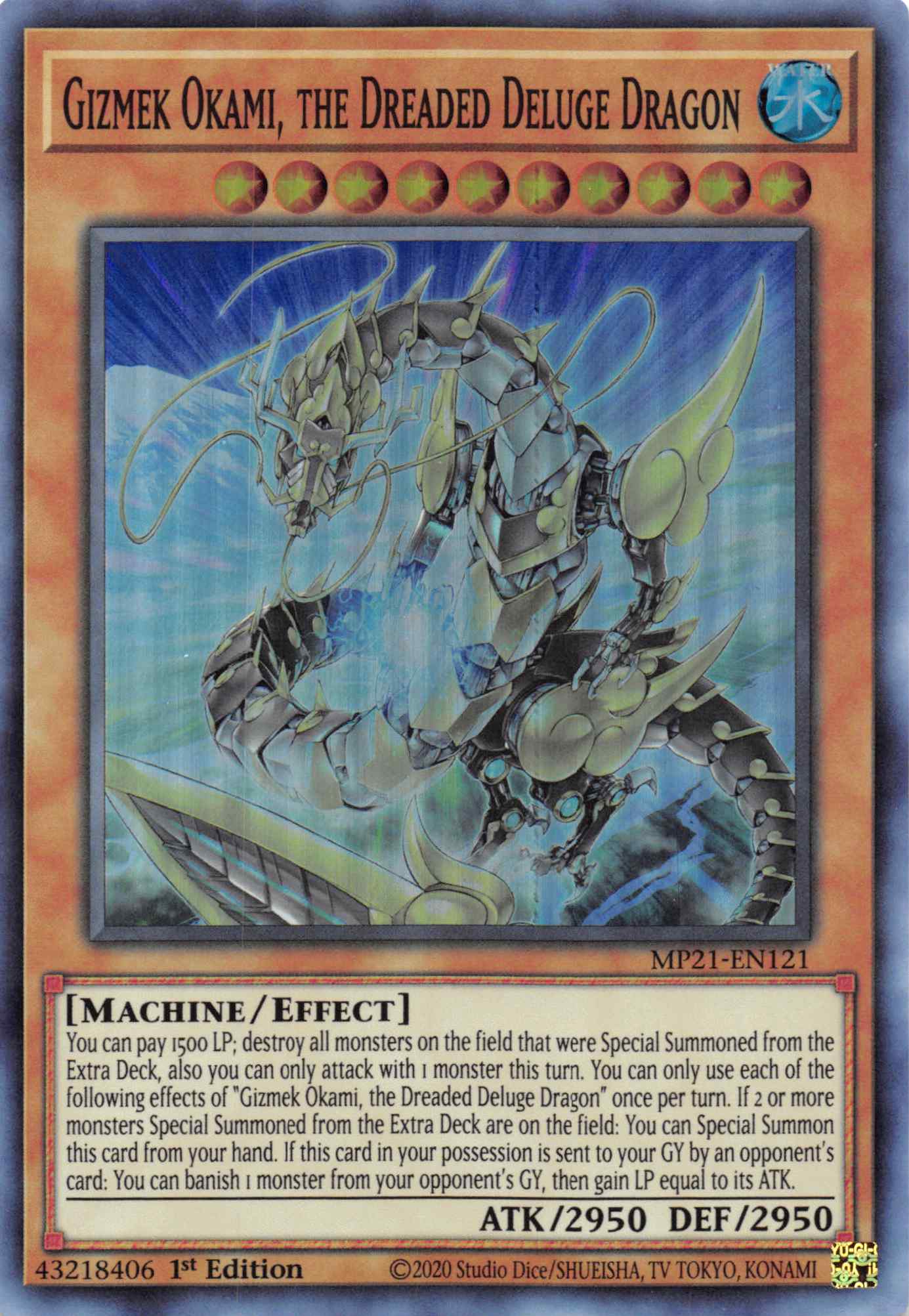 Gizmek Okami, the Dreaded Deluge Dragon [MP21-EN121] Super Rare - Duel Kingdom