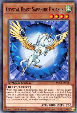 Crystal Beast Sapphire Pegasus [SGX1-ENF08] Common - Duel Kingdom