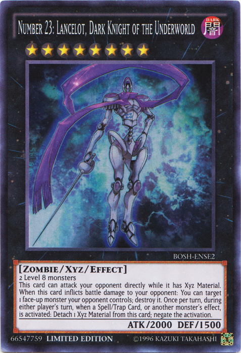 Number 23: Lancelot, Dark Knight of the Underworld [BOSH-ENSE2] Super Rare - Duel Kingdom