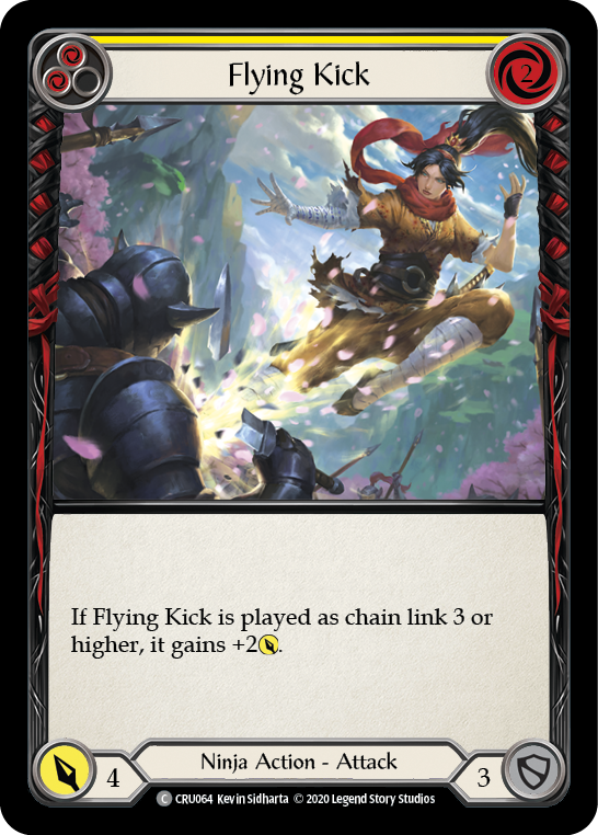 Flying Kick (Yellow) [CRU064] 1st Edition Normal - Duel Kingdom