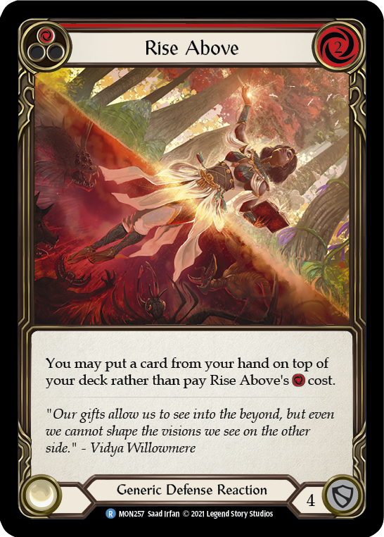 Rise Above (Red) [MON257] 1st Edition Normal - Duel Kingdom