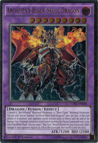 Archfiend Black Skull Dragon [CORE-EN048] Ultimate Rare - Duel Kingdom