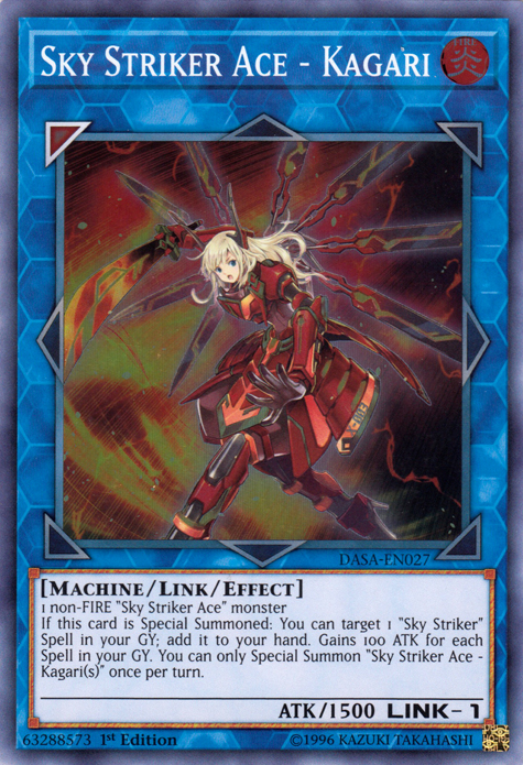 Sky Striker Ace - Kagari [DASA-EN027] Super Rare - Duel Kingdom