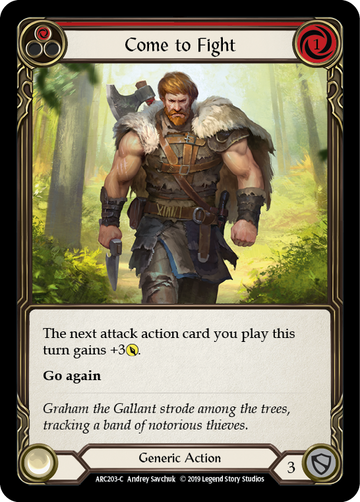 Come to Fight (Red) [ARC203-C] 1st Edition Normal - Duel Kingdom