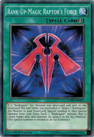 Rank-Up-Magic Raptor's Force [CORE-EN057] Common - Duel Kingdom