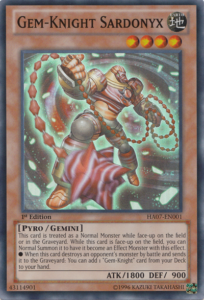 Gem-Knight Sardonyx [HA07-EN001] Super Rare - Duel Kingdom