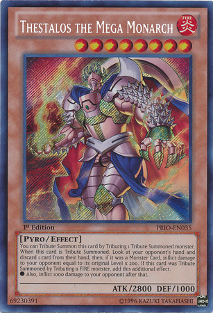 Thestalos the Mega Monarch [PRIO-EN035] Secret Rare - Duel Kingdom