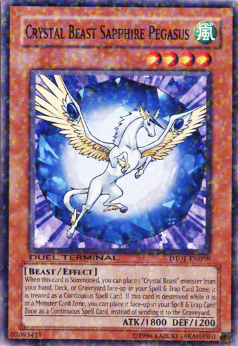 Crystal Beast Sapphire Pegasus [DT01-EN058] Common - Duel Kingdom