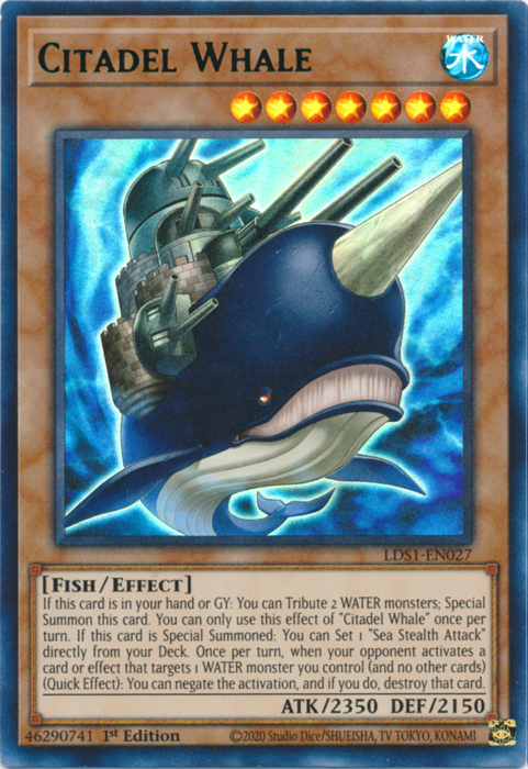 Citadel Whale (Green) [LDS1-EN027] Ultra Rare - Duel Kingdom