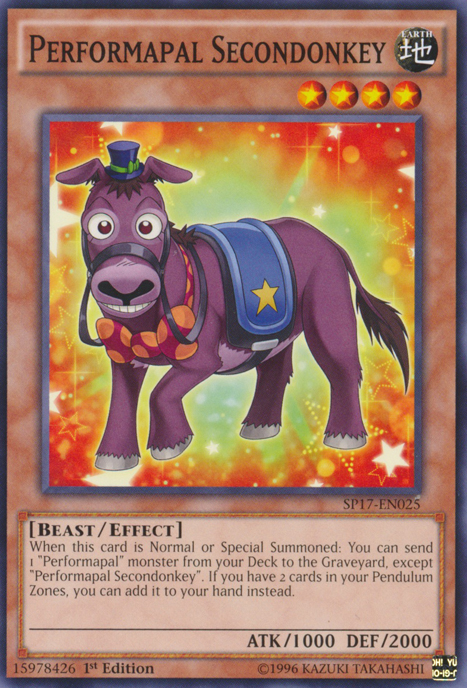 Performapal Secondonkey [SP17-EN025] Common - Duel Kingdom