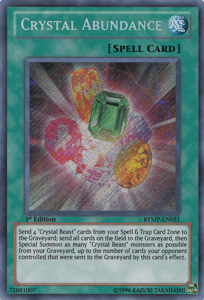 Crystal Abundance [RYMP-EN051] Secret Rare - Duel Kingdom