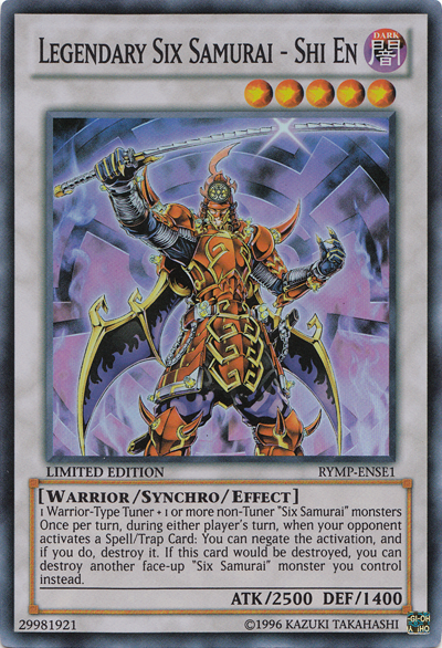 Legendary Six Samurai - Shi En [RYMP-ENSE1] Super Rare - Duel Kingdom