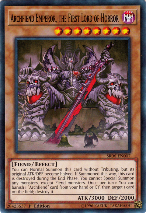 Archfiend Emperor, the First Lord of Horror [SR06-EN007] Common - Duel Kingdom